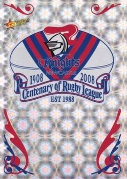 2008 NRL Centenary - Holofoil Club Logos #CL8 Newcastle Knights Front